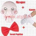 Set de Déguisement Saw, (Masque+Noeud+Gants)