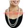 Collier Sautoir en perles Blanches 160cm (factice)