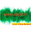 LOT A PRIX PRO: 12 Boa marabout en duvet vert 1,80m 15grs