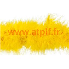 Boa marabout en duvet Jaune 1,80m 15grs Boa marabout en duvet Jaune 1,80m 15grs