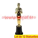 LOT DE 12 Statuette Oscar, César, Trophée, Awards,Remise de Prix,