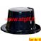 Lot de 12 Chapeaux Haut de Forme Noir,"Rocambole" (plastique)