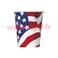 Lot de 8 gobelets 27cl Drapeau americain, Usa, Etat Unis