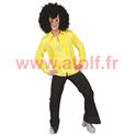 Chemise Disco à jabot Jaune fluo