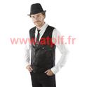 Gilet disco a paillettes argent (T.U)