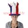 Chapeau Haut de forme France Tricolore, 