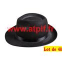 LOT A PRIX PRO: 48 Chapeaux Borsalino noir, Gangster, Prohibition, Mafia, 