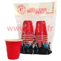 PACK DE 20 SHOOTERS "ORIGINAL CUP" PLASTIQUE ROUGE 4CL