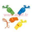 Sifflet plastique (blister de 4)