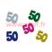 Confetti de Table chiffre " 50" multicolore 1,2cm (sachet de 10Grs)