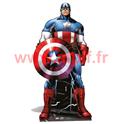 FIGURINE GÉANTE CARTON CAPTAIN AMERICA "© AVENGERS" 177 CM