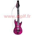 Guitare gonflable Zebré rose 105cm