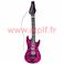 Guitare gonflable Zebré rose 105cm