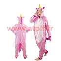 Dguisement de Licorne rose adulte