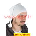 LOT A PRIX PRO: 12 Bonnets de nuit a pompon, Grand Père, 1900
