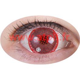 Lentilles de contact fantaisie "Grillage Rouge" (la paire)