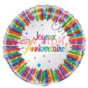 Ballon mylar 45cms  "Joyeux anniversaire"