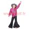 Chemise Disco Paillettes Fuchsia (E)