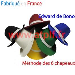 Chapeau Borsalino "Méthode Edward de Bono", les 6 Chapeaux de la reflexion