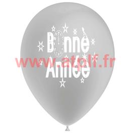 Ballons Bonne année argent