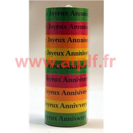 Roul. 9 serpentins 10m Joyeux Anniversaire