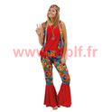 Déguisement adulte hippie - taille unique 36/40