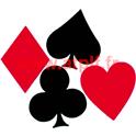 Décoration Poker Casino (Pique-Coeur-Carreau-Trefle)