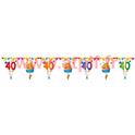 Guirlande "joyeux anniversaire 40 ans " - 15 fanions 6 m