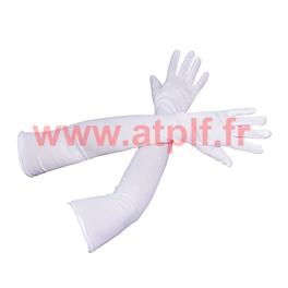 Gants longs blanc - 60cm - la paire