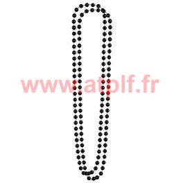 Collier Sautoir en perles Noires (charleston) (lot de 2 colliers)