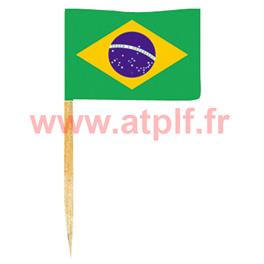 Mini drapeaux nationaux pique cure dents (sachet de 50)