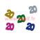 Confetti de Table Anniversaire chiffre " 20" multicolore (sachet de 10Grs)