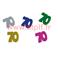 Confetti de Table Anniversaire chiffre " 50" multicolore 1,2cm (sachet de 10Grs)