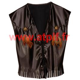 Gilet de cowboy, Bikers (simili cuir) ML