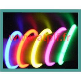 Bracelet lumineux 20 cm - tube de 50 - couleurs assortis