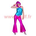 Pantalon Disco Rose, Déguisement Disco 