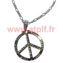 Medaillon Hippie avec strass