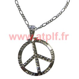 Medaillon Hippie avec strass