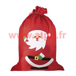 Sac de père Noel (toile de Jute) 80 x 50 cms