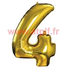 Ballon chiffre Or 90cms (gonflable &agrave; helium) Mylar