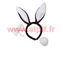 Set de déguisement de lapin - noir et blanc -