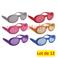 Lot de 12 Lunettes à paillettes Disco couleur panachées