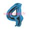 Ballon chiffre Bleu 80/85cms (gonflable &agrave; helium) Mylar
