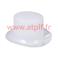 Chapeau Gibus Haut de Forme "Rocambole" blanc, Conscrit