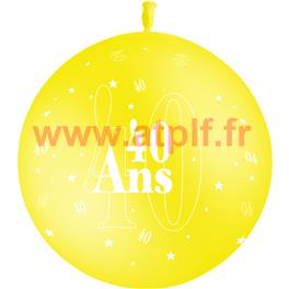 Ballon géant Anniversaire 40ans Jaune