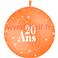 Ballon géant Anniversaire 20ans Ø86cms "Orange"