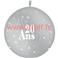 Ballon géant Anniversaire 20ans Ø86cms "Gris argent"