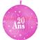 Ballon géant Anniversaire 20ans Ø86cms "Fuchsia"