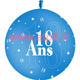 Ballon géant Anniversaire 18ans Ø86cms "Jubilé"