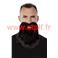 barbe raide noire + moustache